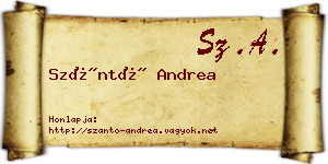 Szántó Andrea névjegykártya