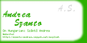 andrea szanto business card
