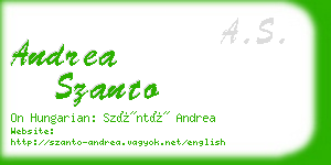 andrea szanto business card